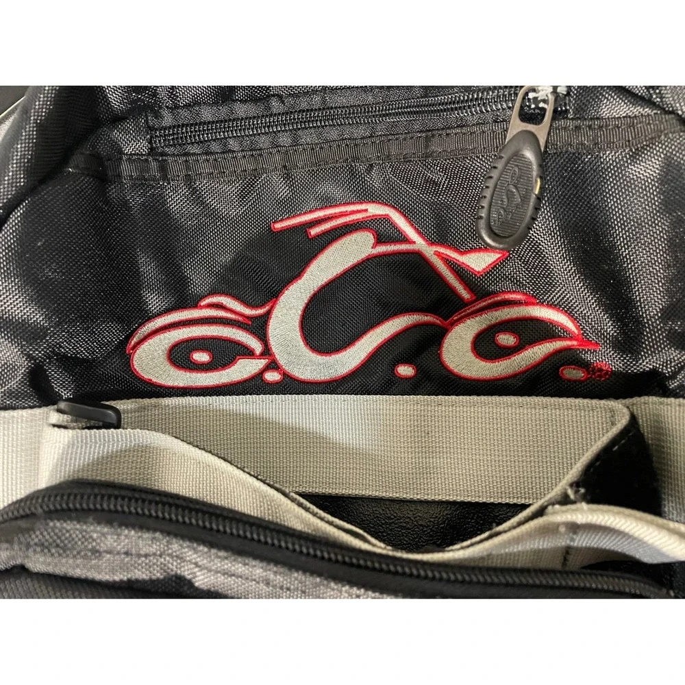 Orange County Choppers Backpack Black Red OCC Motorcycle Biker Gear Travel Bag